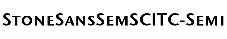 StoneSansSemSCITC-Semi font preview