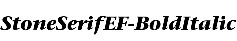 StoneSerifEF-BoldItalic font preview