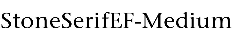 StoneSerifEF-Medium font preview