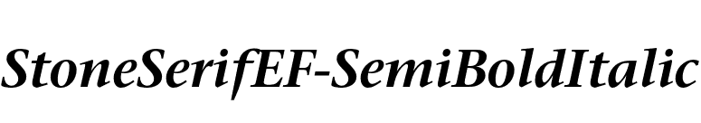StoneSerifEF-SemiBoldItalic font preview