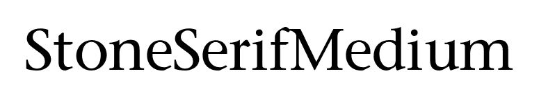 StoneSerifMedium font preview