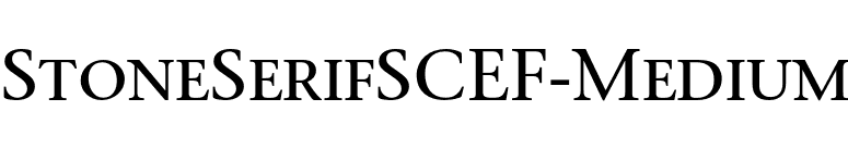 StoneSerifSCEF-Medium font preview