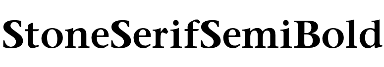 StoneSerifSemiBold font preview
