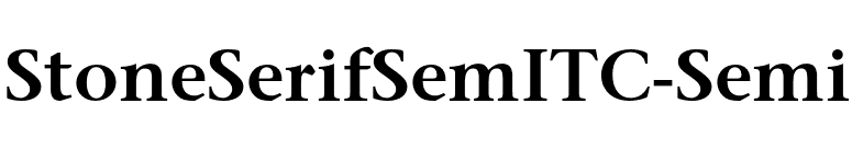 StoneSerifSemITC-Semi font preview