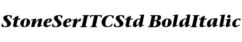 StoneSerITCStd BoldItalic font preview
