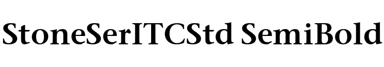 StoneSerITCStd SemiBold font preview