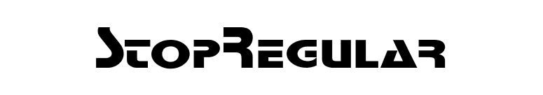StopRegular font preview