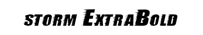 storm ExtraBold font preview
