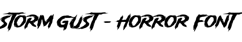 Storm Gust - Horror Font font preview