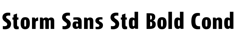 Storm Sans Std Bold Cond font preview