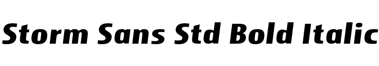 Storm Sans Std Bold Italic font preview