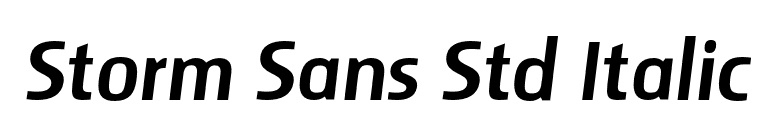 Storm Sans Std Italic font preview