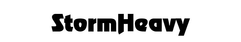 StormHeavy font preview