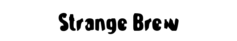 Strange Brew font preview