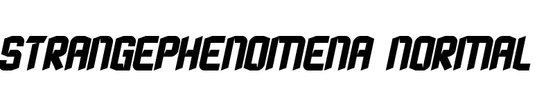 StrangePhenomena normal font preview