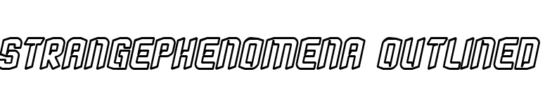StrangePhenomena outlined font preview