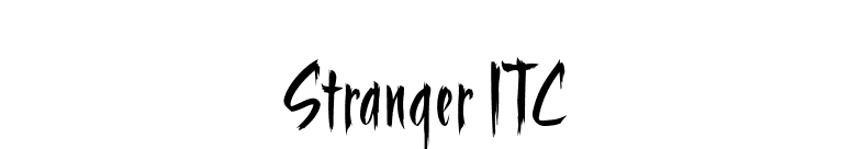 Stranger ITC font preview