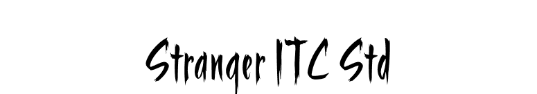 Stranger ITC Std font preview