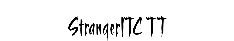 StrangerITC TT font preview