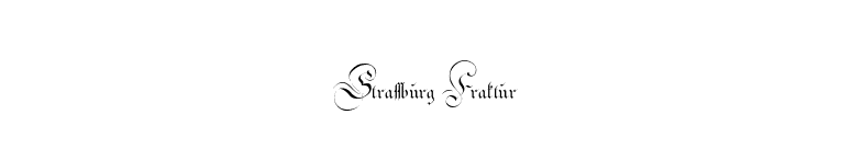 Strassburg Fraktur font preview