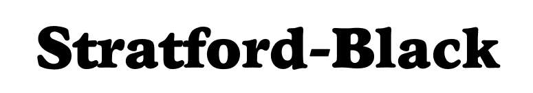 Stratford-Black font preview