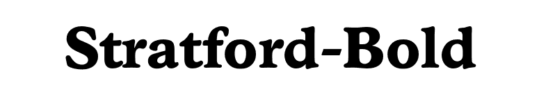 Stratford-Bold font preview