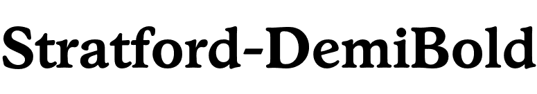 Stratford-DemiBold font preview