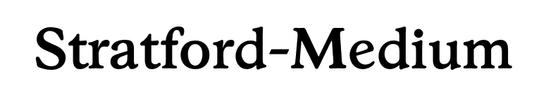 Stratford-Medium font preview