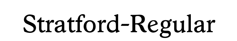 Stratford-Regular font preview