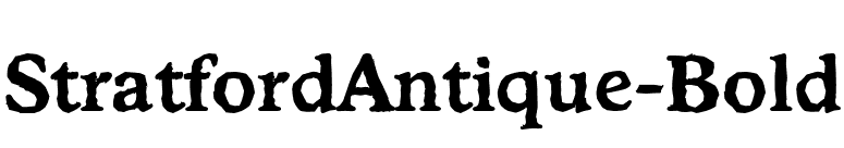 StratfordAntique-Bold font preview
