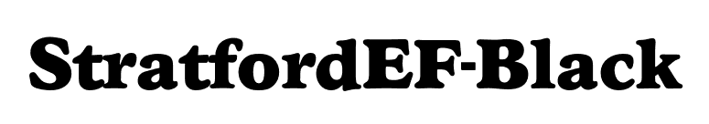 StratfordEF-Black font preview