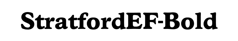 StratfordEF-Bold font preview