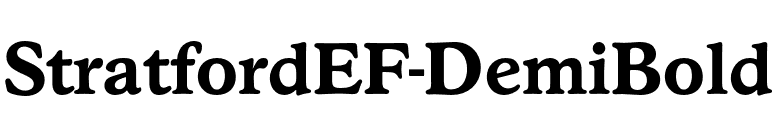 StratfordEF-DemiBold font preview
