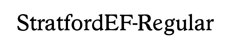 StratfordEF-Regular font preview