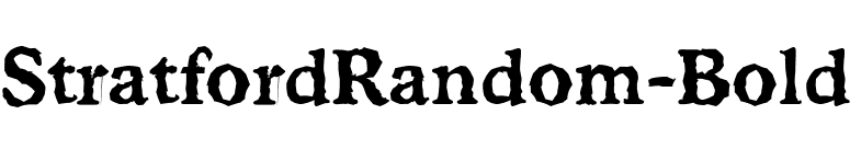 StratfordRandom-Bold font preview