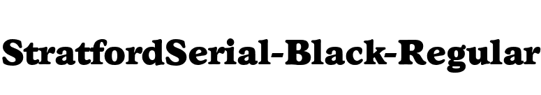 StratfordSerial-Black-Regular font preview