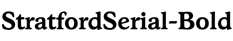 StratfordSerial-Bold font preview