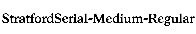 StratfordSerial-Medium-Regular font preview
