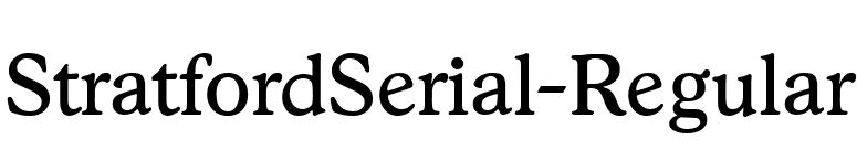StratfordSerial-Regular font preview