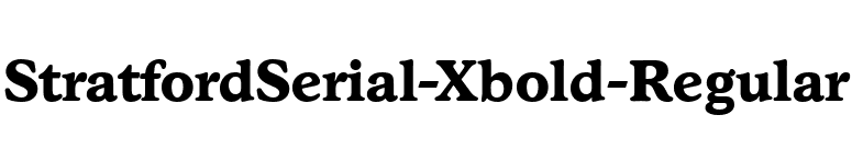 StratfordSerial-Xbold-Regular font preview