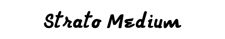 Strato Medium font preview