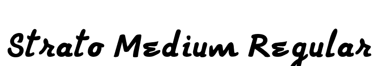 Strato Medium Regular font preview