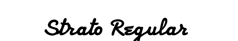 Strato Regular font preview