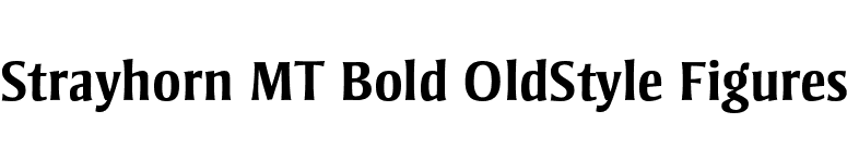 Strayhorn MT Bold OldStyle Figures font preview
