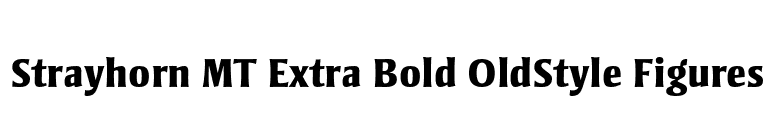 Strayhorn MT Extra Bold OldStyle Figures font preview