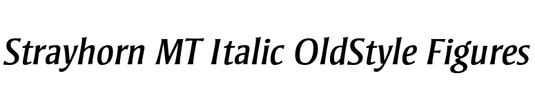 Strayhorn MT Italic OldStyle Figures font preview