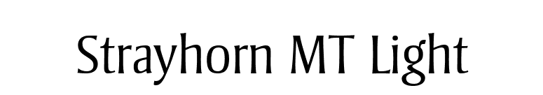 Strayhorn MT Light font preview
