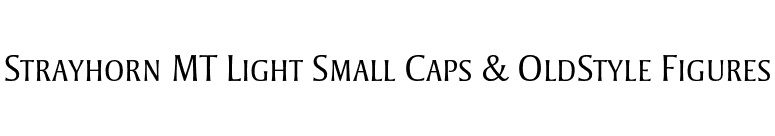 Strayhorn MT Light Small Caps & OldStyle Figures font preview