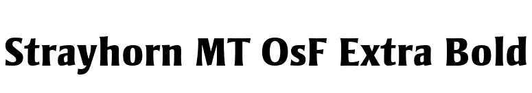 Strayhorn MT OsF Extra Bold font preview