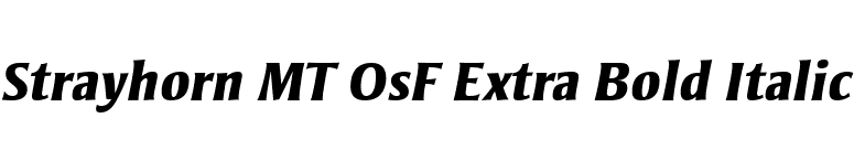 Strayhorn MT OsF Extra Bold Italic font preview
